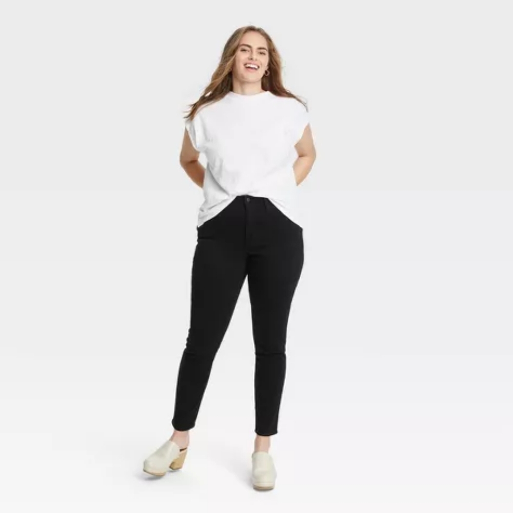 Universal Thread Size 14 Black High Rise Skinny Jeans